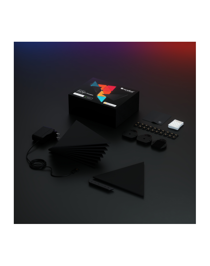 Nanoleaf Shapes Black Triangles Starter Kit 9 paneli (NL47-0102TW-9PK) główny