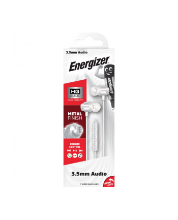 energizer Słuchawki przewodowe jack 3,5 mm Białe