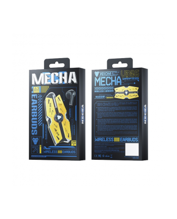 wekome Słuchawki bezprzewodowe VB06 Mecha Series - Bluetooth V5.3 TWS z etui ładującym Czarne