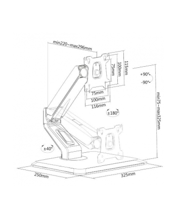 techly Uchwyt do monitora 17-32 cale, 10kg