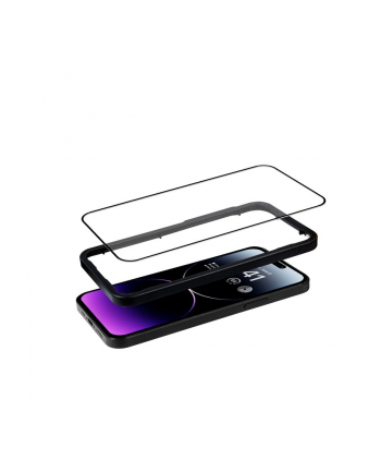 crong Szkło ochronne Anti-Bacterial 3D Armour Glass iPhone 14 Pro Max z ramką instalacyjną