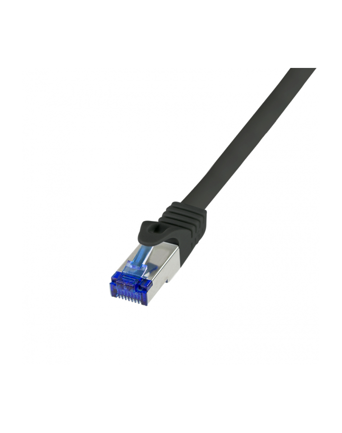 Patchcord LogiLink C6A123S Cat.6A S/FTP Ultraflex 30m czarny główny