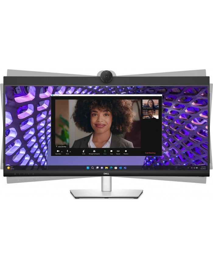 dell Monitor P3424WEB 34 cale IPS Zakrzywiony WQHD (3440x1440)/21:9/HDMI/DP/USB-C/RJ-45/Kamera/Głośniki/Mikrofon/3Y główny