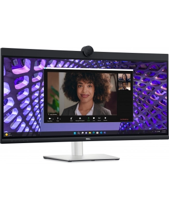 dell Monitor P3424WEB 34 cale IPS Zakrzywiony WQHD (3440x1440)/21:9/HDMI/DP/USB-C/RJ-45/Kamera/Głośniki/Mikrofon/3Y