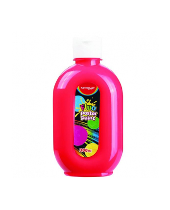 pbs connect Farba plakatowa KEYROAD, fluorescencyjna, 300ml, butelka, neonowa czerwona