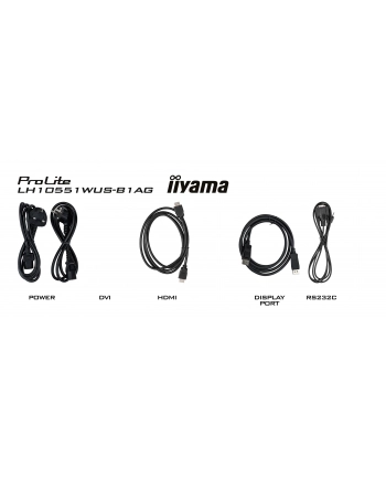 iiyama Monitor profesjonalny 104.7 cala LH10551UWS-B1AG 21:9,24/7,IPS,SLIM,USB-C, 2x10W, SLOT OPC,PION/POZIOM,DAISY CHAIN,4xUSB,HDMI,DP,RJ45,S/PDIF,500cd/m2 nr 1