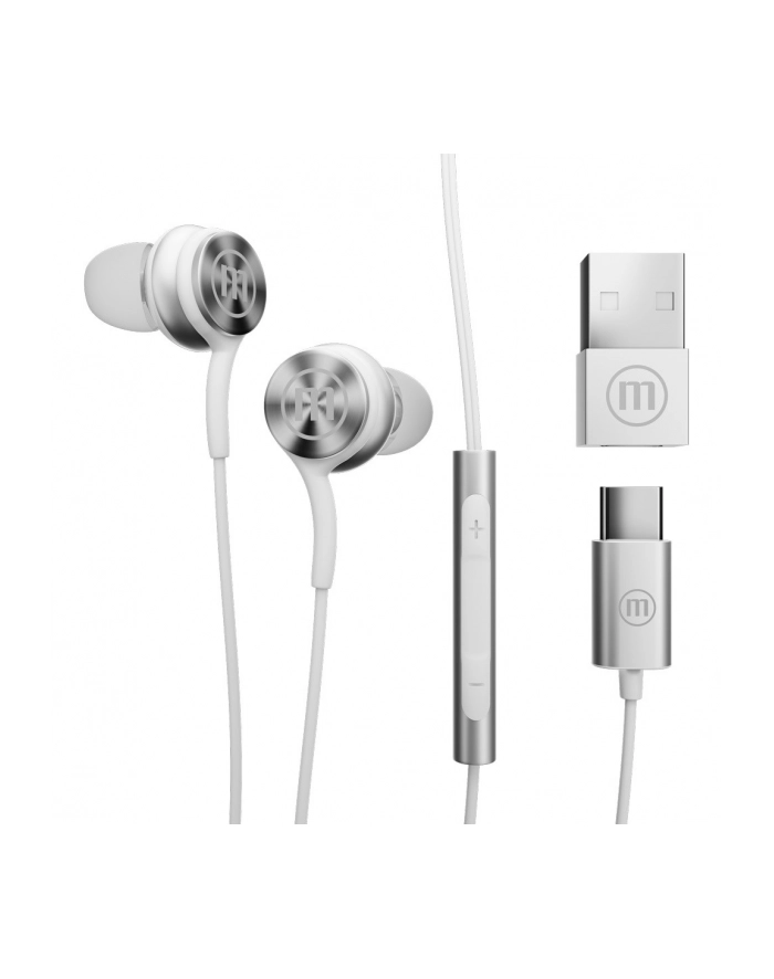 MAXELL XC1 Słuchawki przewodowe USB-C connector białe główny