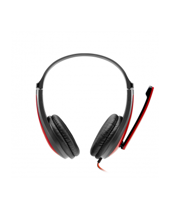 CANYON Słuchawki z mikrofonem HSC-1 PC 2m Czarno-czerwone