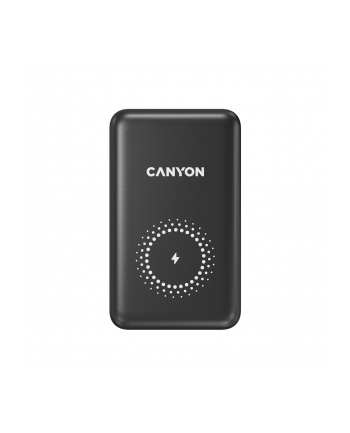 CANYON Powerbank PB-1001 10000mAh LED PD 18W QC 3.0 bezprzewodowe ładowanie Czarny