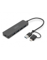 DIGITUS USB 3.0 Hub 4-Port Slimline with USB-C Adapter 5Gbps 0.2m cable - nr 4
