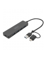 DIGITUS USB 3.0 Hub 4-Port Slimline with USB-C Adapter 5Gbps 0.2m cable - nr 6