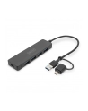 DIGITUS USB 3.0 Hub 4-Port Slimline with USB-C Adapter 5Gbps 0.2m cable - nr 1