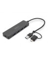 DIGITUS USB 3.0 Hub 4-Port Slimline with USB-C Adapter 5Gbps 0.2m cable - nr 4
