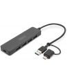 DIGITUS USB 3.0 Hub 4-Port Slimline with USB-C Adapter 5Gbps 0.2m cable - nr 7