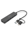 DIGITUS USB 3.0 Hub 4-Port Slimline with USB-C Adapter 5Gbps 0.2m cable - nr 8