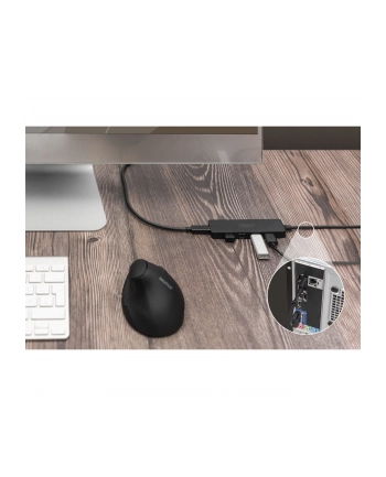 DIGITUS USB 3.0 Hub 4-Port Slimline with USB-C Adapter 5Gbps 1.2m cable