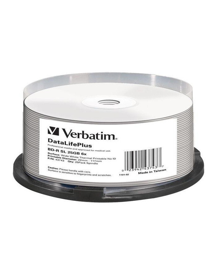 BD-R Verbatim 25GB X6 DL+ printable thermal NO ID (Cake 25) główny