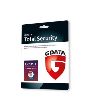 g data Oprogramowanie GDATA Total Security 2PC 1rok karta-klucz