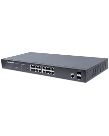 Switch zarządzalny Intellinet 16x 10/100/1000 Mbps PoE+ 374W + 2x slot SFP Rack 19''