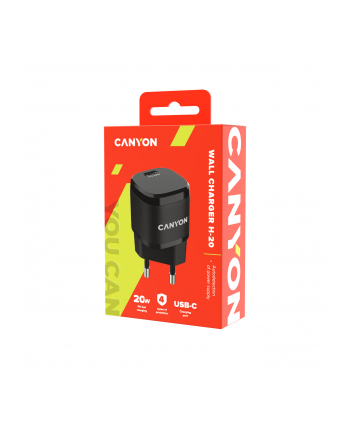 CANYON Ładowarka sieciowa H-20-05 USB-C PD 20W Czarna