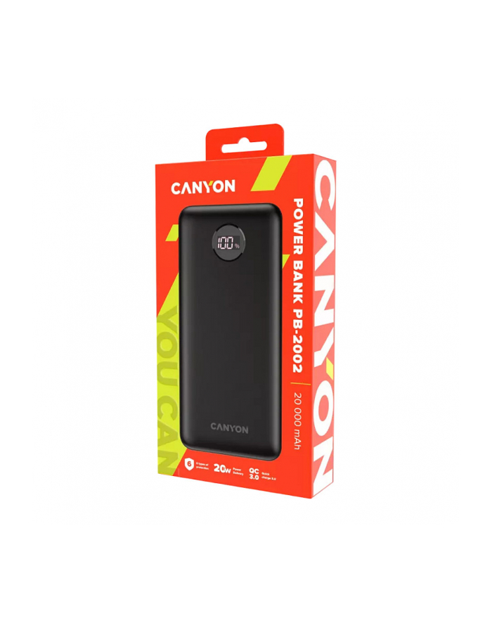 CANYON Powerbank PB-2002 20000 mAh Czarny główny