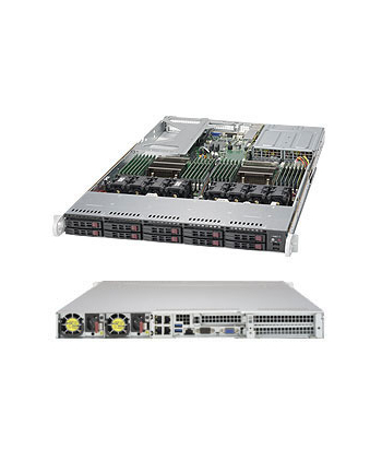 supermicro 1U Ultra, 10 Hot-swap 2.5'' drive bays (2 NVMe opt.) w/ 2 Xeon Scalable Processors support, C621 chipset, 750W PS (redundant, Platinum), 4x 1GbE