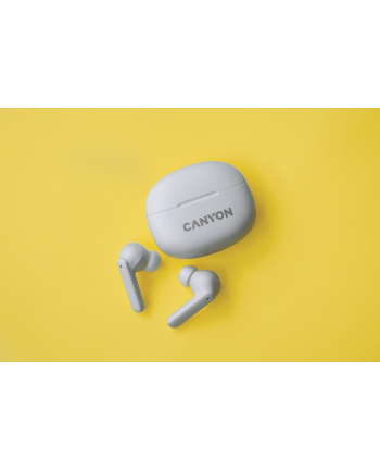 CANYON Słuchawki dokanałowe TWS-8 mikrofon Białe