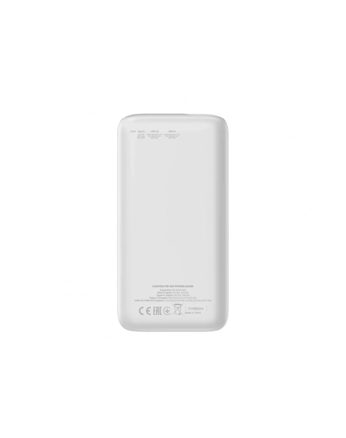 CANYON Powerbank PB - 301 Biały główny