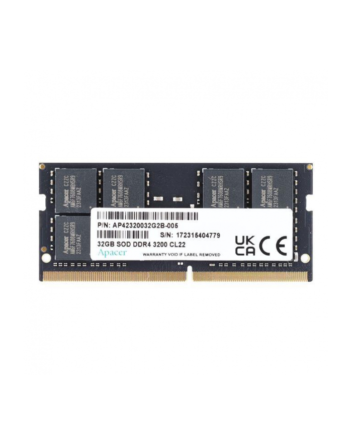 Pamięć SODIMM DDR4 Apacer 16GB (1x16GB) 3200MHz CL22 1,2V główny