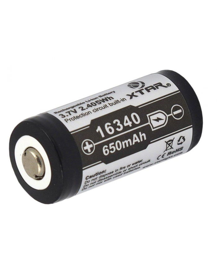 x-tar Akumulator Xtar 16340 / R-CR123 3,7V Li-ion 650mAh z zabezpieczeniem główny