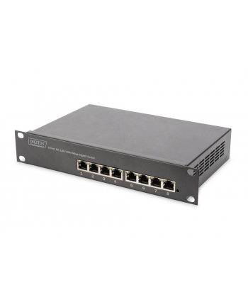 Switch niezarządzalny DIGITUS 10'' Rack Gigabit 8x10/100/1000Mbps Base-TX, metalowa obudowa