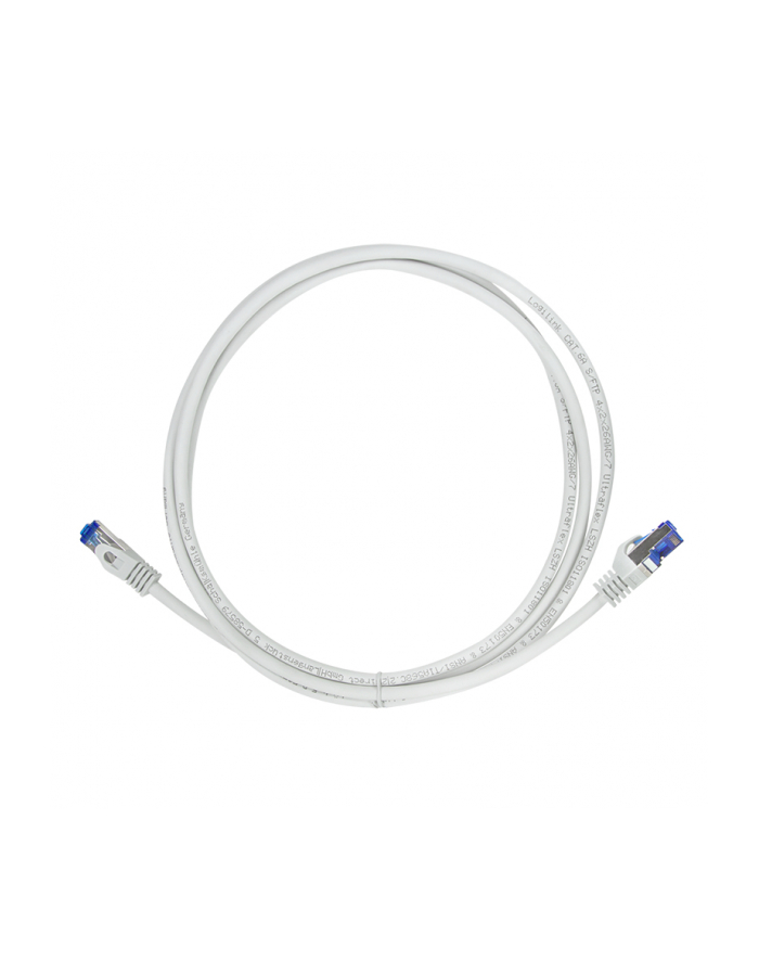 Patchcord LogiLink C6A012S Cat.6A S/FTP Ultraflex 0,25m szary główny