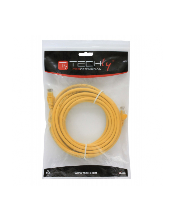 PatchCord Techly Cat.5e UTP CCA 1m żółty główny