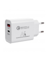 Ładowarka sieciowa Maclean MCE485 W QC 3.0 PD 2xUSB biała - nr 1