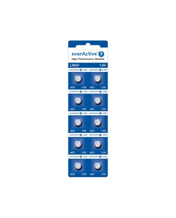Bateria alkaliczna mini everActive AG1 G1 LR621 LR60 - blister 10 sztuk