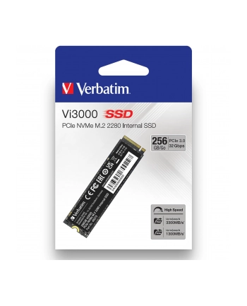 Dysk SSD Verbatim Vi3000 256GB M.2 PCIe Gen3 NVME 2280 (3300/1500 MB/s) nr 2