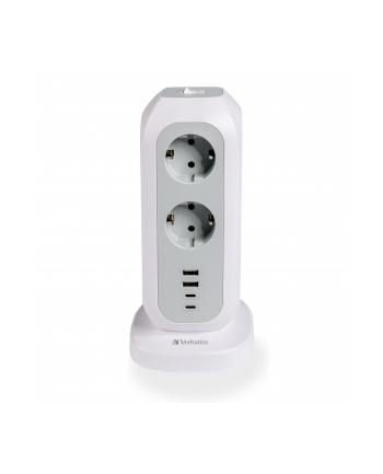 Listwa zasilająca Verbatim (wersja europejska)PT-01 (wersja europejska) Power Tower 11xAC 2xUSB 2xUSB-C