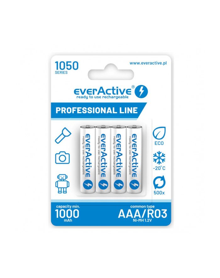  Akumulatorki AAA/LR03 everActive Professional Line 1050 mAh 4 sztuki główny