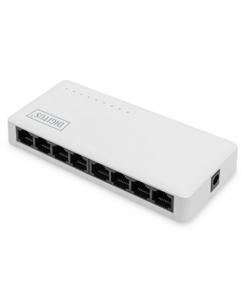 Switch niezarządzalny DIGITUS 8-portowy Gigabit Ethernet 10/100/1000Mbps biały