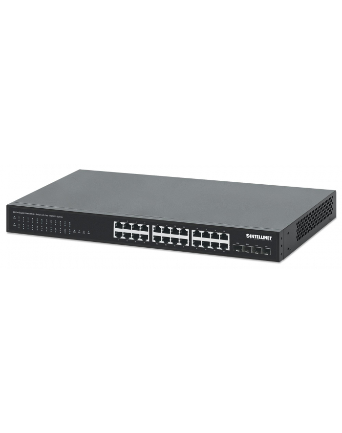 Switch niezarządzalny Intellinet 24x 10/100/1000 Mbps PoE+ 370W + 4x SFP+ 10G Uplink, Rack 19'' główny