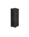 Szafa instalacyjna stojąca 19'' 42U 600x1000 czarna drzwi perforowane LCD Lanberg (flat pack) V2 - nr 19