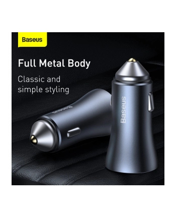 Ładowarka samochodowa Baseus CCJD-0G 40W z gniazdem USB Quick Charge 3.0 + USB-C PD