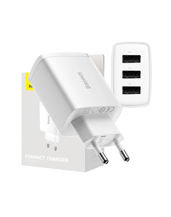 Ładowarka sieciowa Baseus Compact CCXJ020102 z 3 gniazdami USB 17W główny