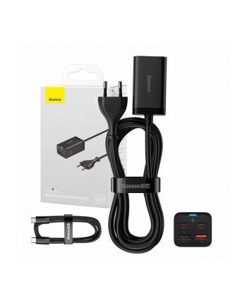Ładowarka sieciowa Baseus GaN3 Pro CCGP040101 65W z 2 gniazdami USB-C PD oraz 2 gniazdami USB nr 1