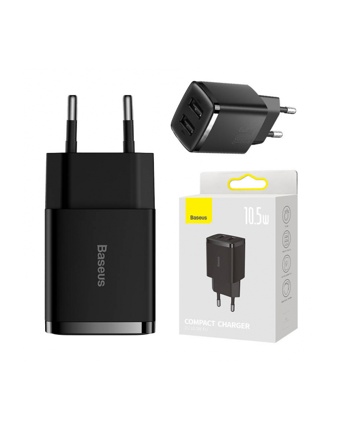 Ładowarka sieciowa Baseus Compact CCXJ010201 z 2 gniazdami USB 10.5W główny