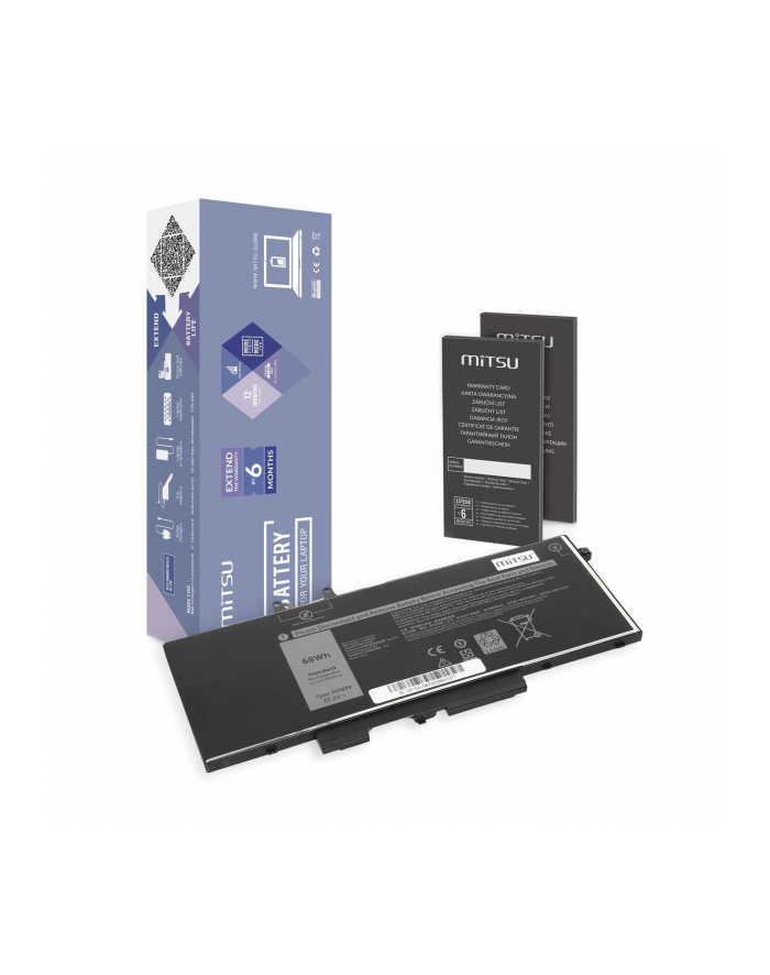 Bateria Mitsu do notebooka Dell Latitude 14 (5410), 15 (5510) (15.2V) (4250 mAh) główny