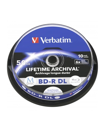 BD-R DL Verbatim M-Disc 50GB 6x Inkjet Printable (Spindle 10) nr 2