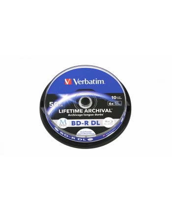 BD-R DL Verbatim M-Disc 50GB 6x Inkjet Printable (Spindle 10) nr 1