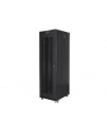 Szafa instalacyjna stojąca 19'' 42U 600x1000 czarna drzwi perforowane LCD Lanberg (flat pack) V2 - nr 19