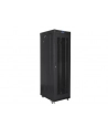Szafa instalacyjna stojąca 19'' 42U 600x1000 czarna drzwi perforowane LCD Lanberg (flat pack) V2 - nr 21